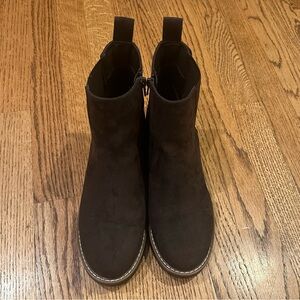 Kensie Dark Brown Ankle Boots